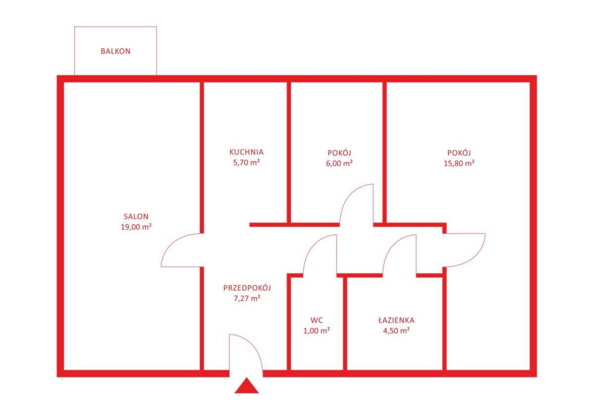 Sopot Brodwino  3 pokoje  59,27 m² - Pełny obrazek: 5/10
