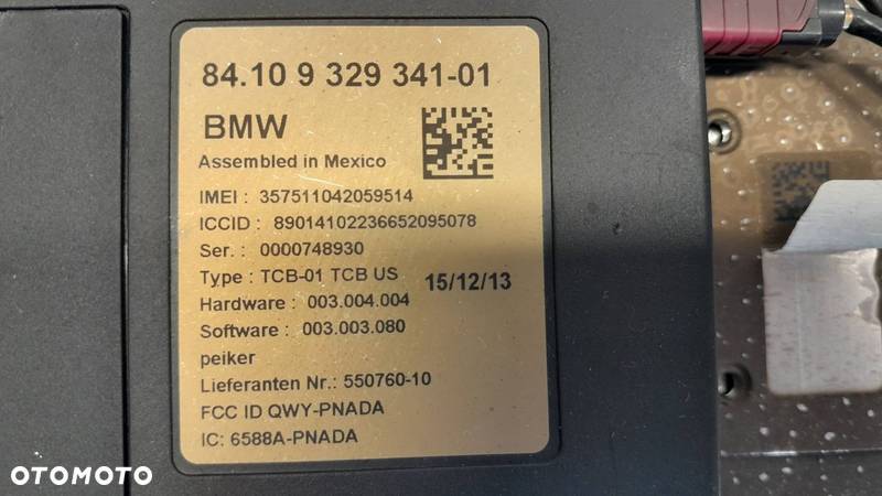 BMW 335i F30 Moduł Bluetooth 9 329 341-01 - 2