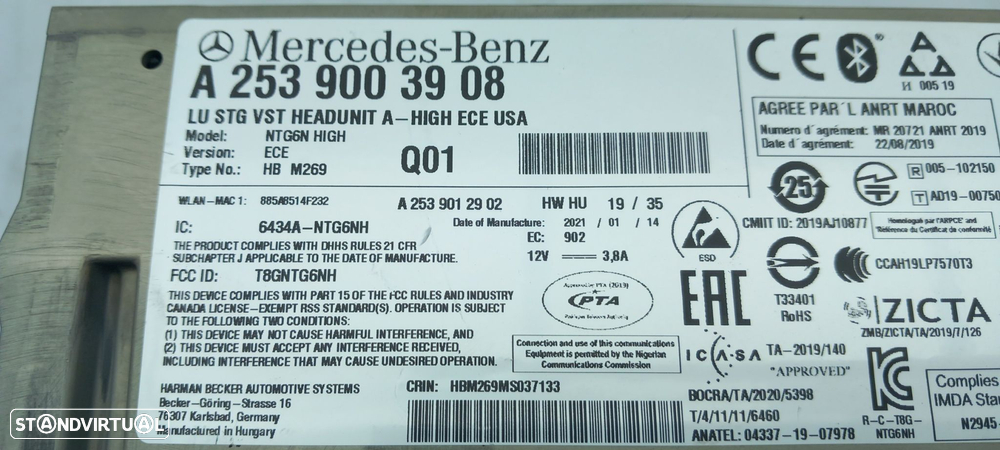 Radio Mercedes-Benz Glc (X253) - 4