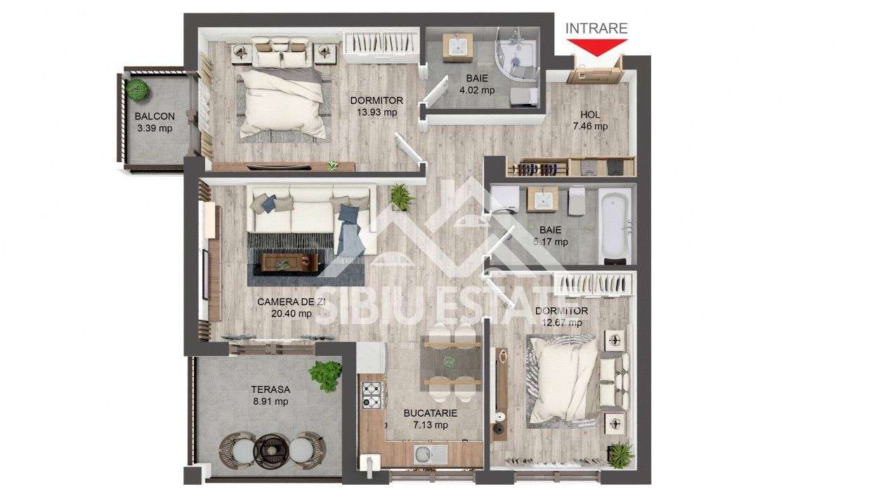 Apartament cu 3 camere,boxa depozit, Finisat La Cheie te muti imediat-9