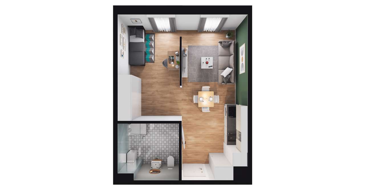 2-pokojowe mieszkanie 40m2 Bez Pośredników - Pełny obrazek: 2/8