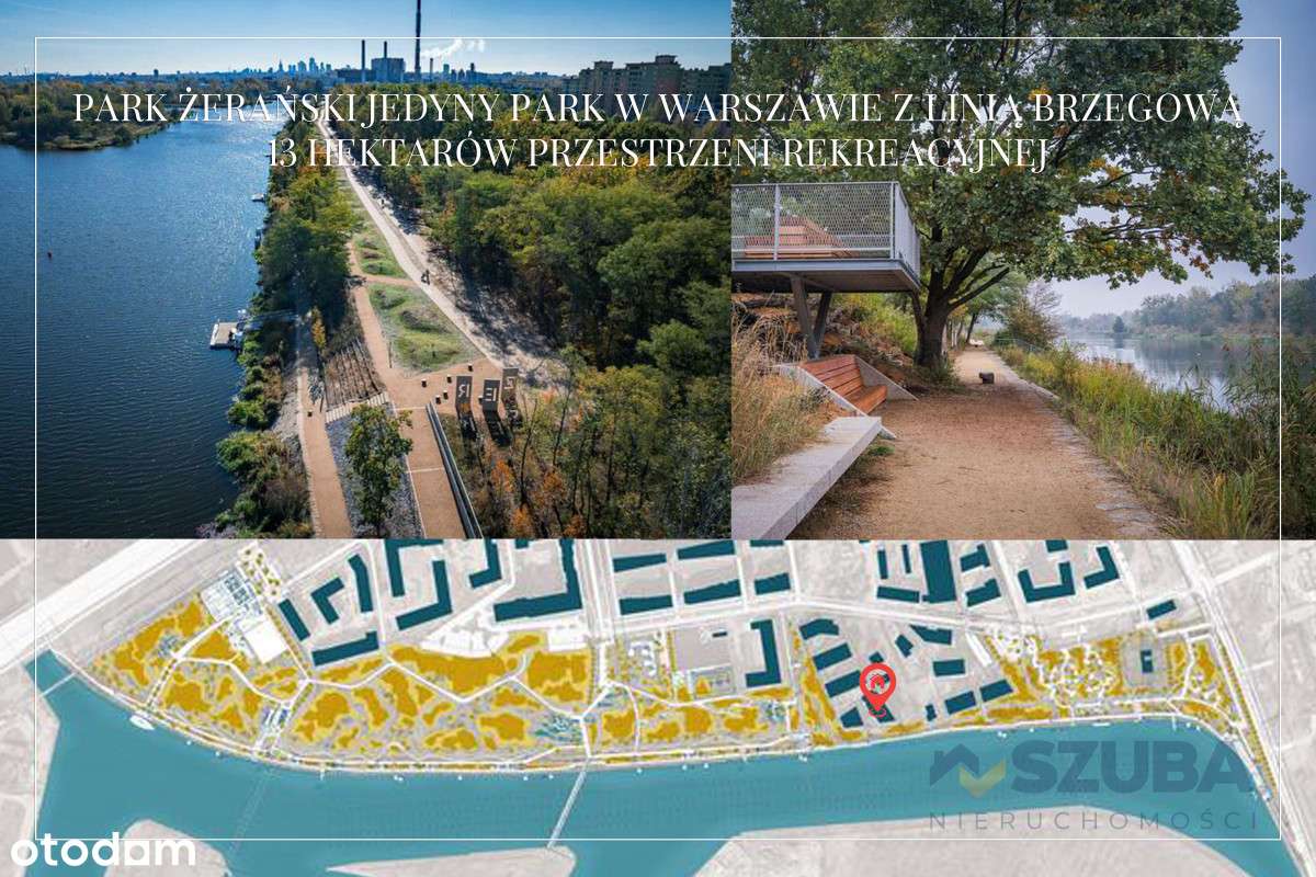 Mieszkanie w „Parku Żerańskim” z linią brzegową.-12