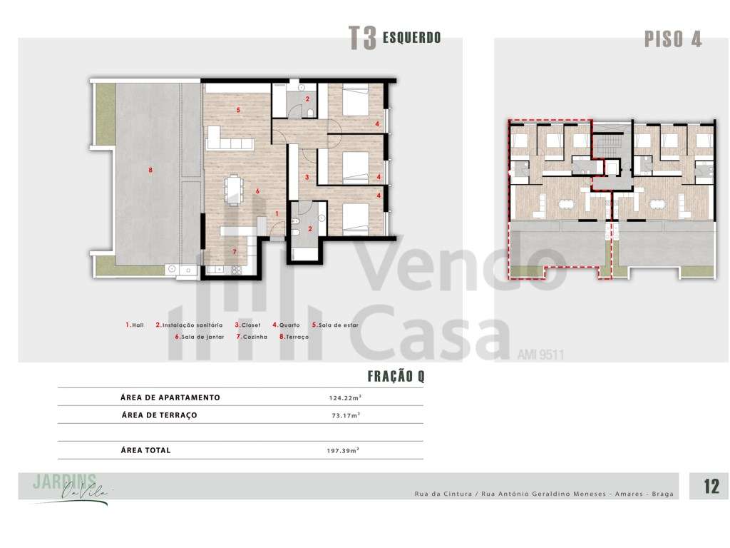 T3 - Cobertura C/ Terraço - Braga - Amares-5