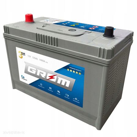 Akumulator GROM Premium Azja 12V 125Ah 1000A L+ MOŻLIWY DOWÓZ MONTAŻ - 1