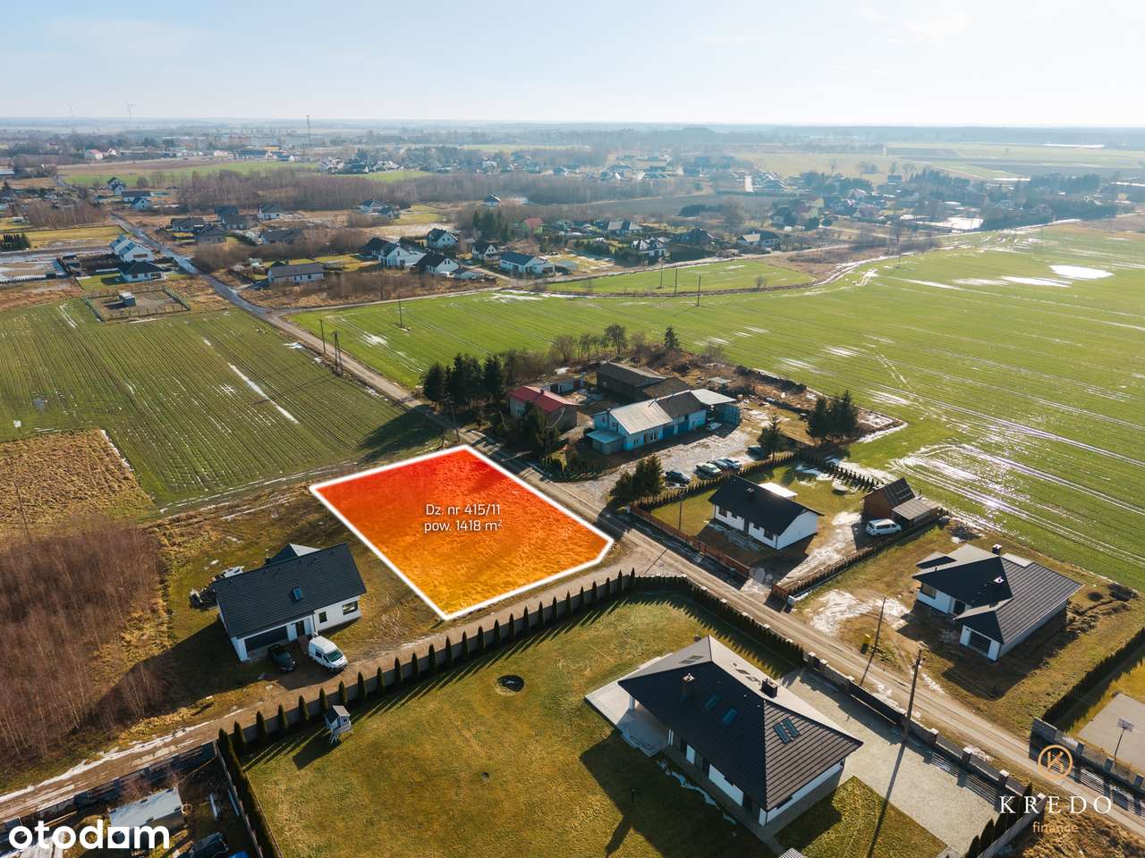 Działka budowlana 1418 m² | Kołdowo | Media | WZ | Spokojna okolica-2