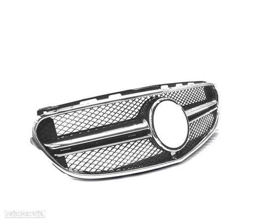 GRELHA FRONTAL PARA MERCEDES W212 13-16 LOOK AMG BLACK CROMADO - 2