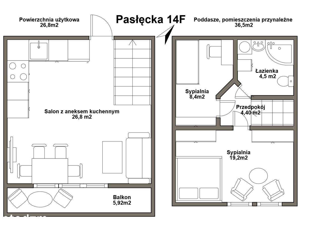 3 pokoje | dwupoziomowe | Białołęka | Pasłęcka | zielona okolica - Pełny obrazek: 2/19
