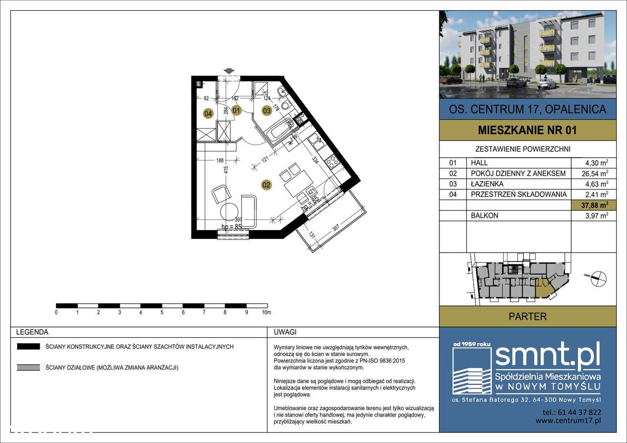Centrum 17 | mieszkanie 1-pok. | 1 - Pełny obrazek: 2/7