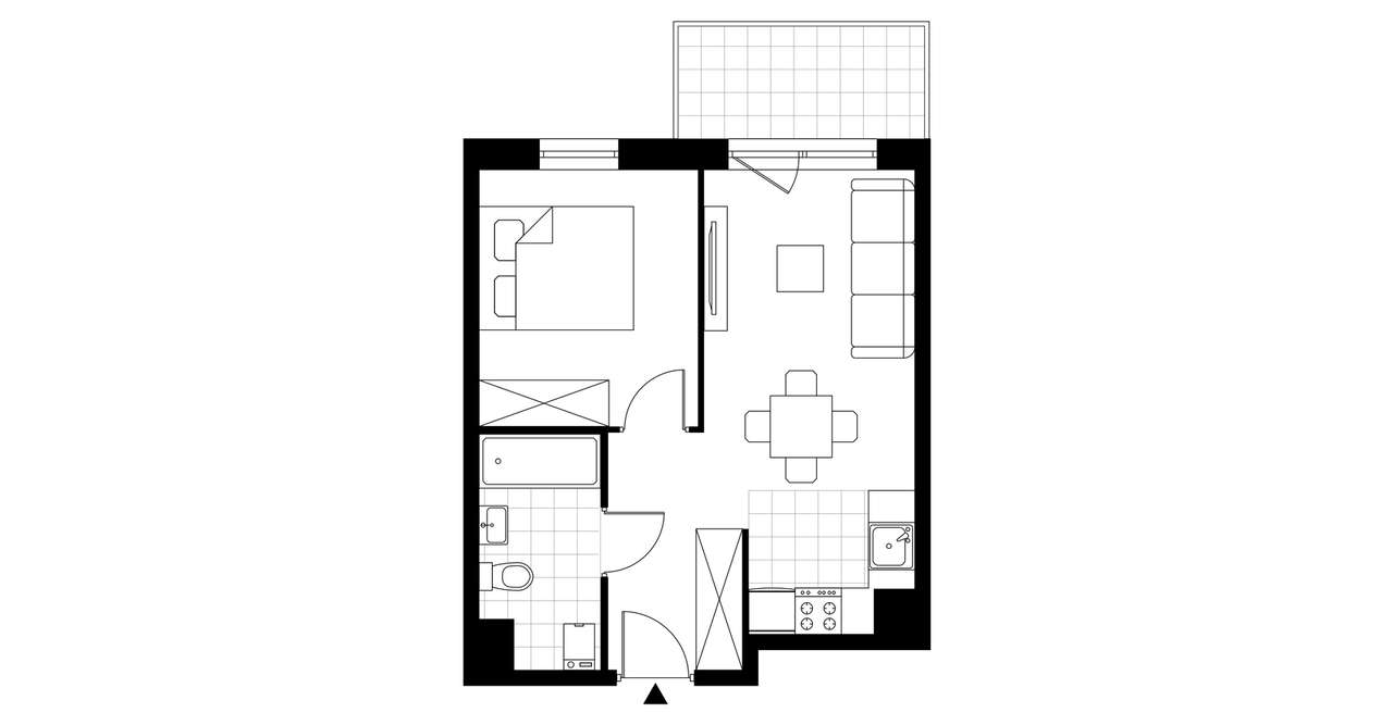 2-pokojowe mieszkanie 34m2 + balkon Bez Prowizji - Pełny obrazek: 3/8