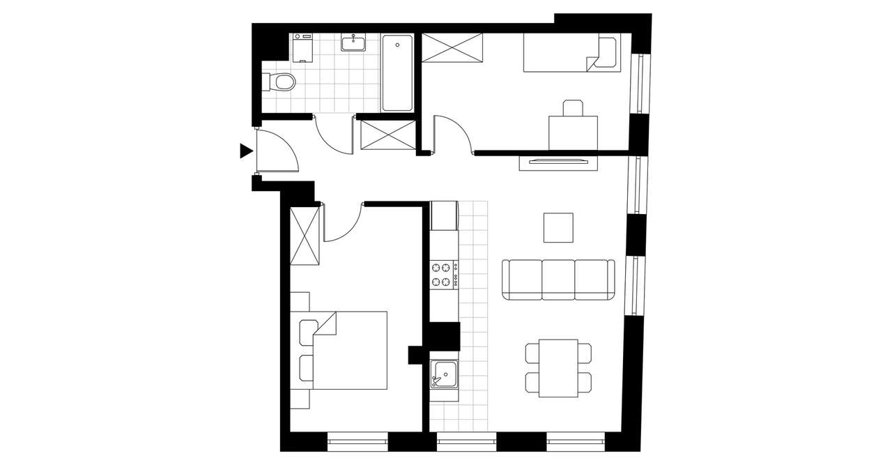 3-pokojowe mieszkanie 53m2 Bezpośrednio - Pełny obrazek: 3/8