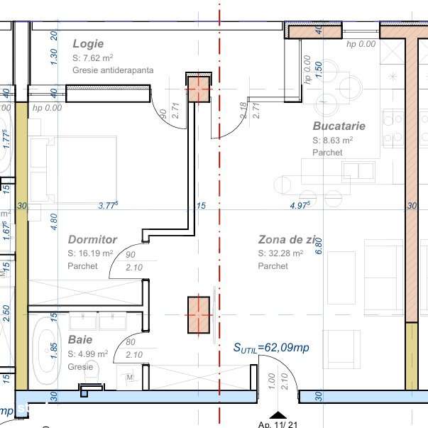 Apartament cu 2 camere, semidecomandat, 62 mp utili, zona Aradului - Imagine principală: 2/2