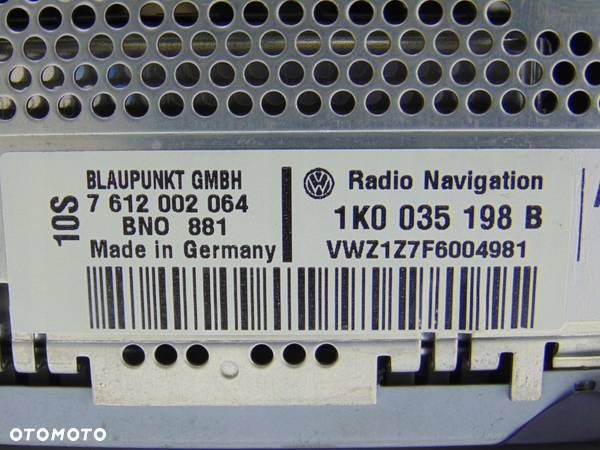 RADIO CD NAWIGACJA VW PASSAT B6 TOURAN 1K0035198B - 4