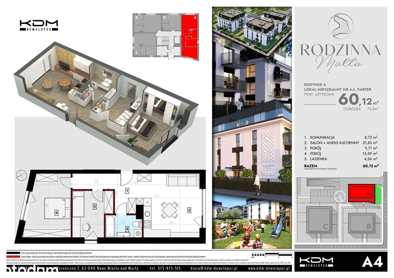 Rodzinna Malta | mieszkanie 3-pok. | A4 - Pełny obrazek: 1/7