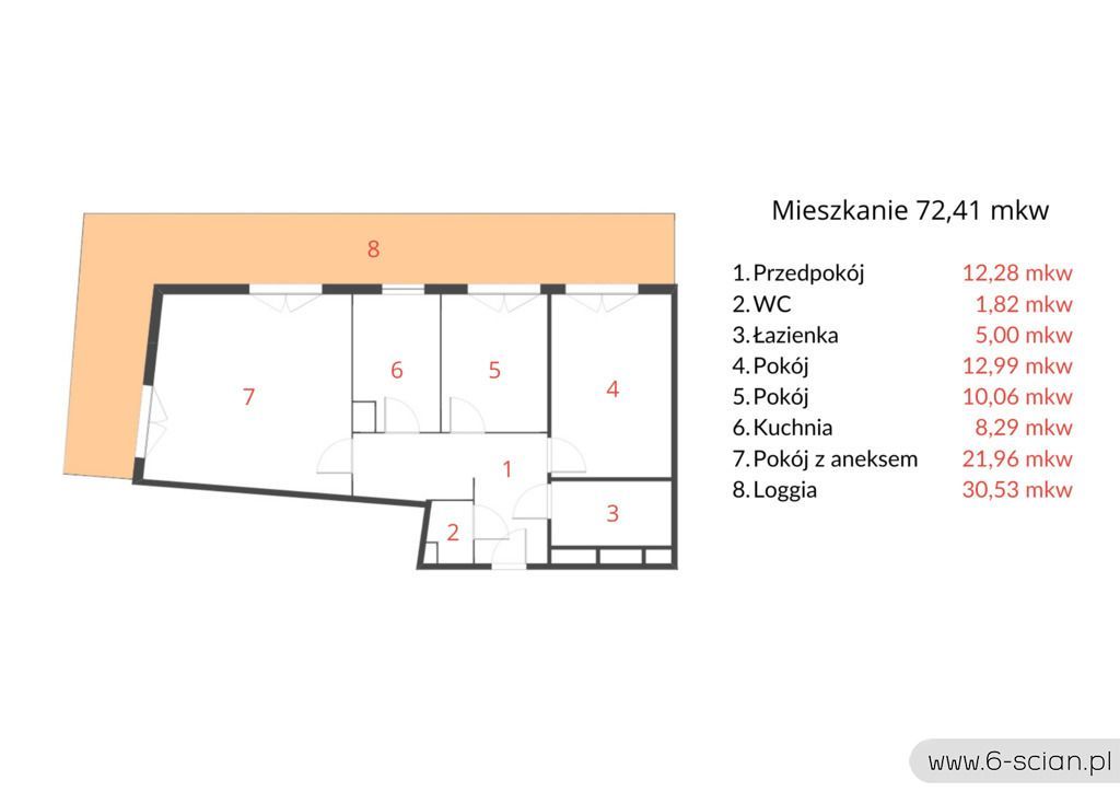 Mieszkanie 72 m2 | Taras | Centrum
