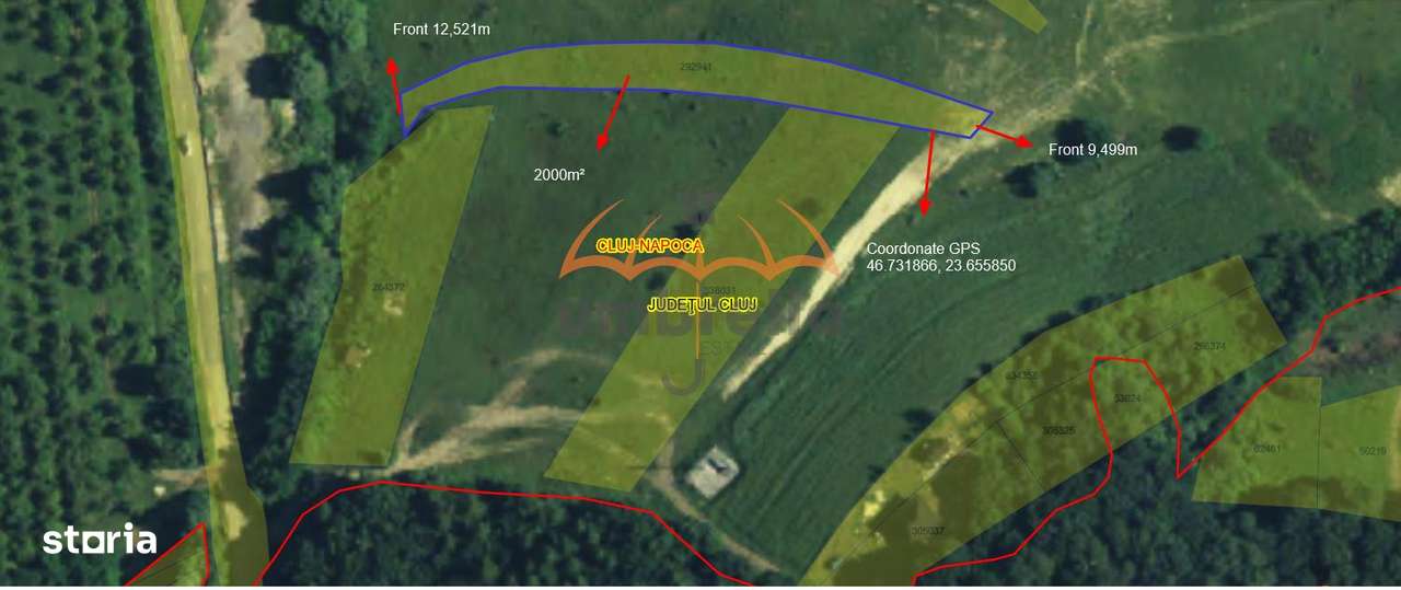 De vanzare teren intravilan, 2000m² in Borhanci - Imagine principală: 2/4