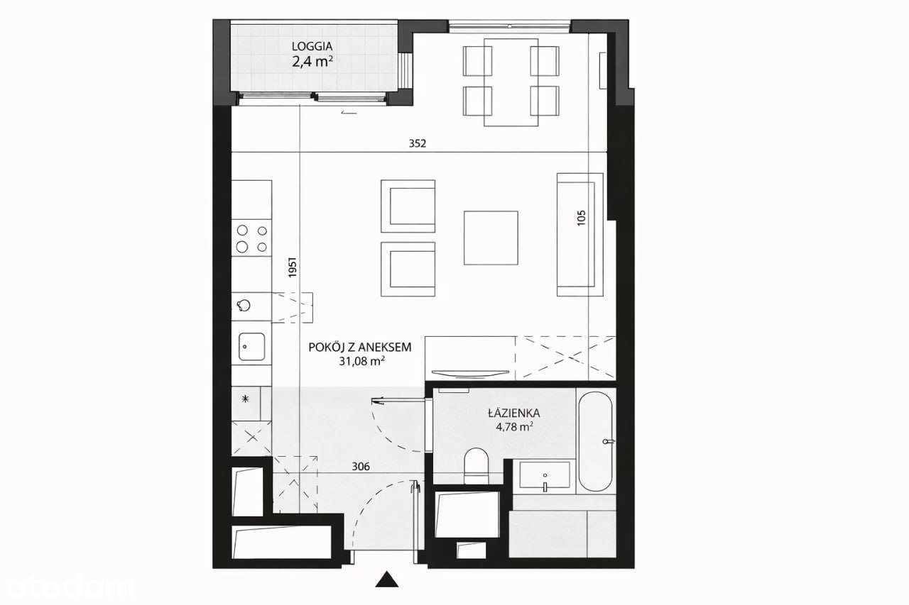 Prestiżowe Studio przy Metrze Daszyńskiego-19