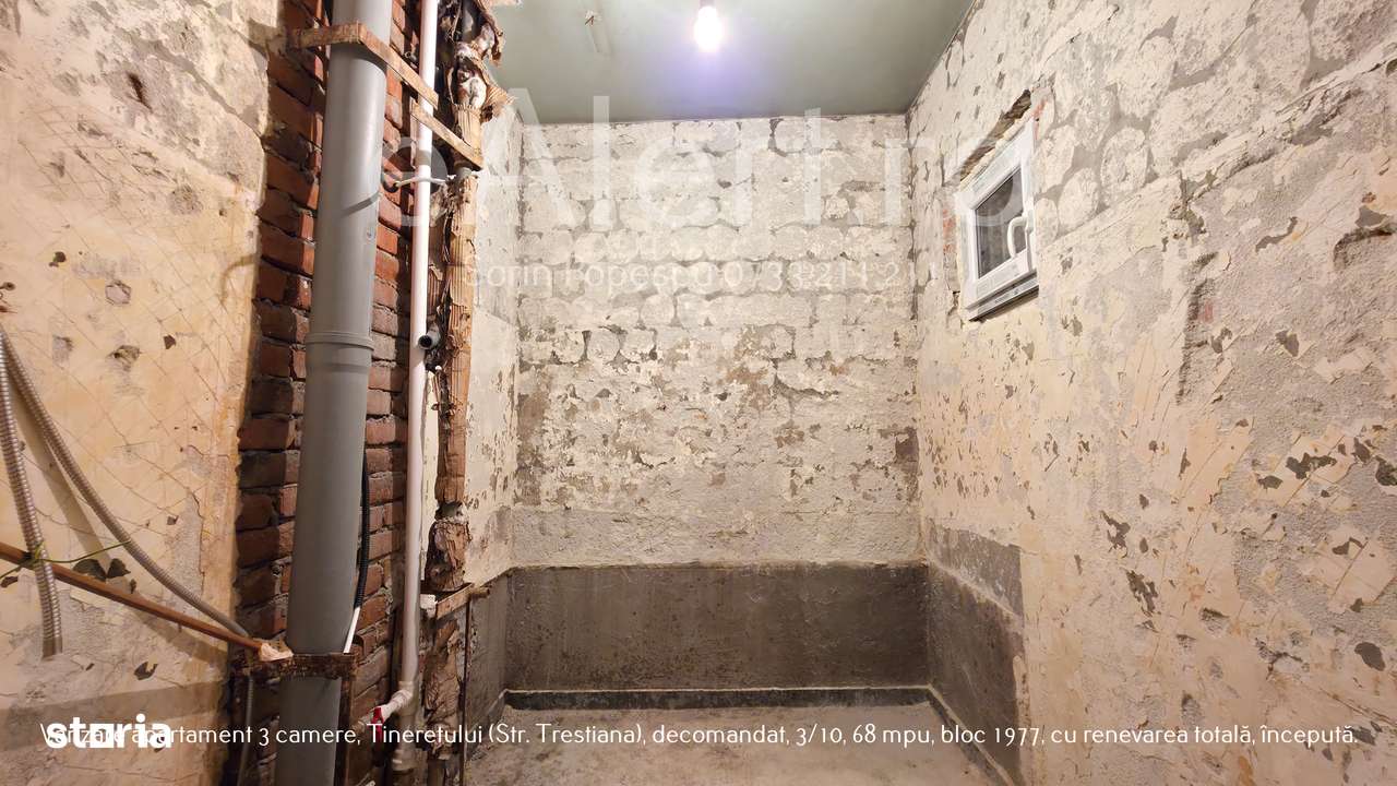 Apartament 3 camere Tineretului – renovare începută, decomandat, 3/10!-9