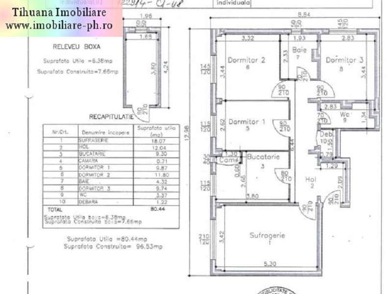 Apartament 4 camere de vanzare: Republicii-(Luminii),parter,cf.1A,boxa-0