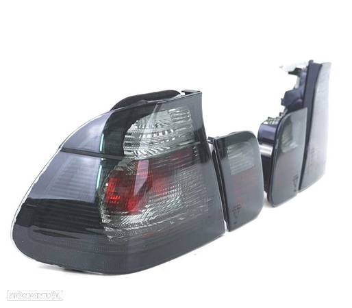 FAROLINS TRASEIROS PARA BMW E46 98-01 SEDAN AHUMADO LEX - 3