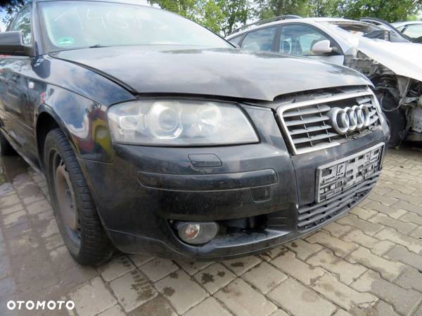 ZDERZAK PRZEDNI A3 8P LZ9W CZARNY AUDI 2003-2008 - 4