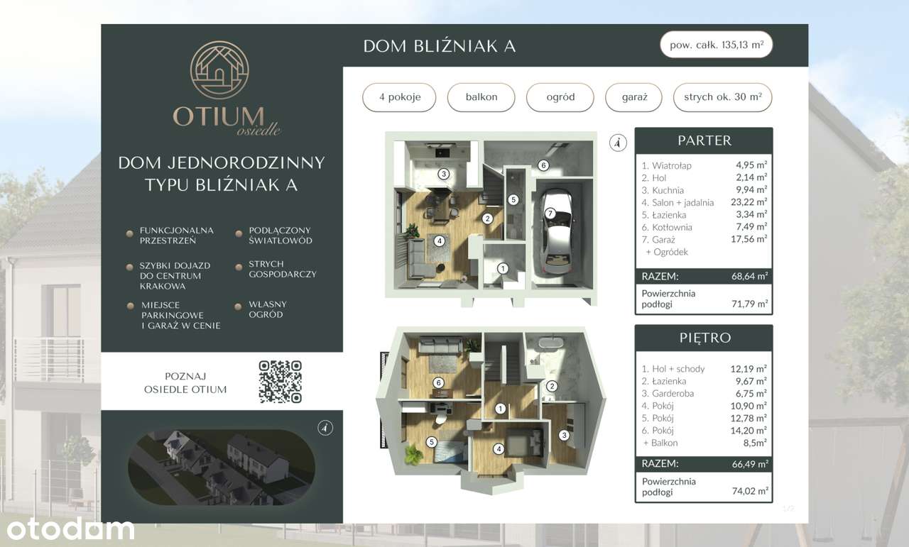 Elegancki dom jednorodzinny typu bliźniak gotowy do zamieszkania - Pełny obrazek: 3/8