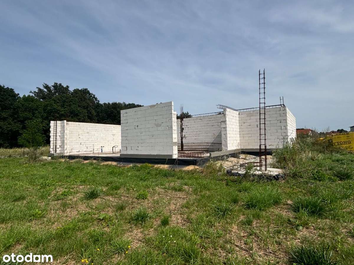 Działka z domem w budowie Prężyce Okazja! 1600 m2-3