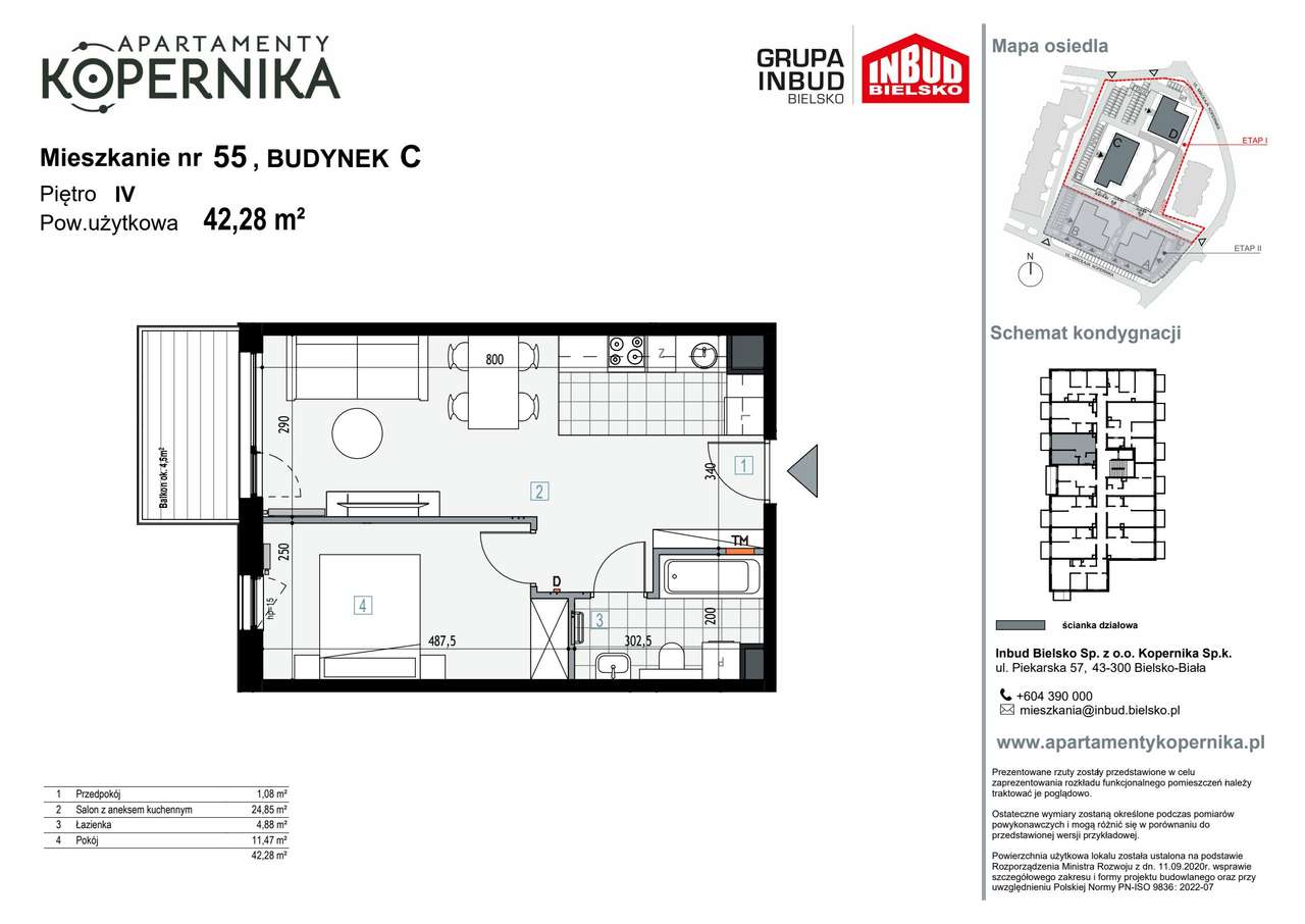 Apartamenty Kopernika | mieszkanie 2-pok. | C_55 - Pełny obrazek: 3/8