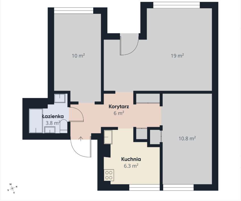 3 pokoje | oddzielna kuchnia | balkon | przy jeziorze | Mokotów - Pełny obrazek: 4/10