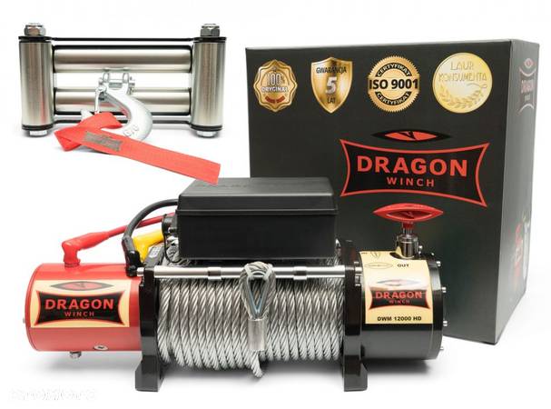 WYCIĄGARKA DRAGON WINCH 12000 HD 5,5T WCIĄGARKA12V - 7