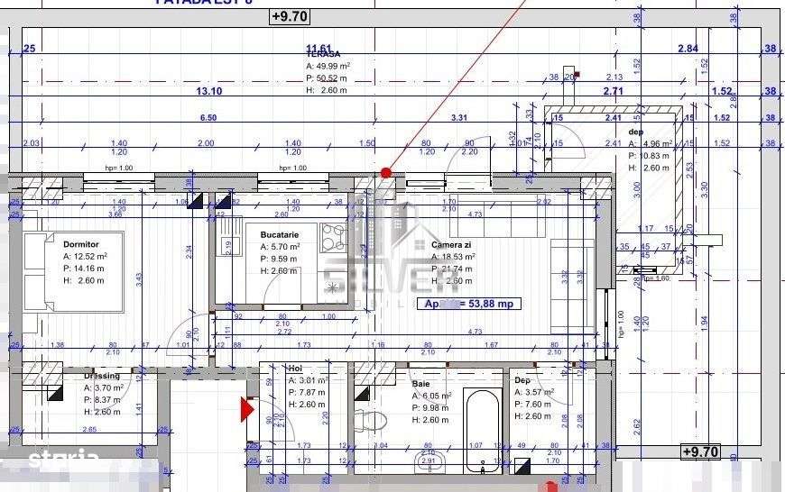 Apartament cu 2 camere dec.+terasa de 50 mp+boxa 5 mp.PRET REDUS! - Imagine principală: 5/14