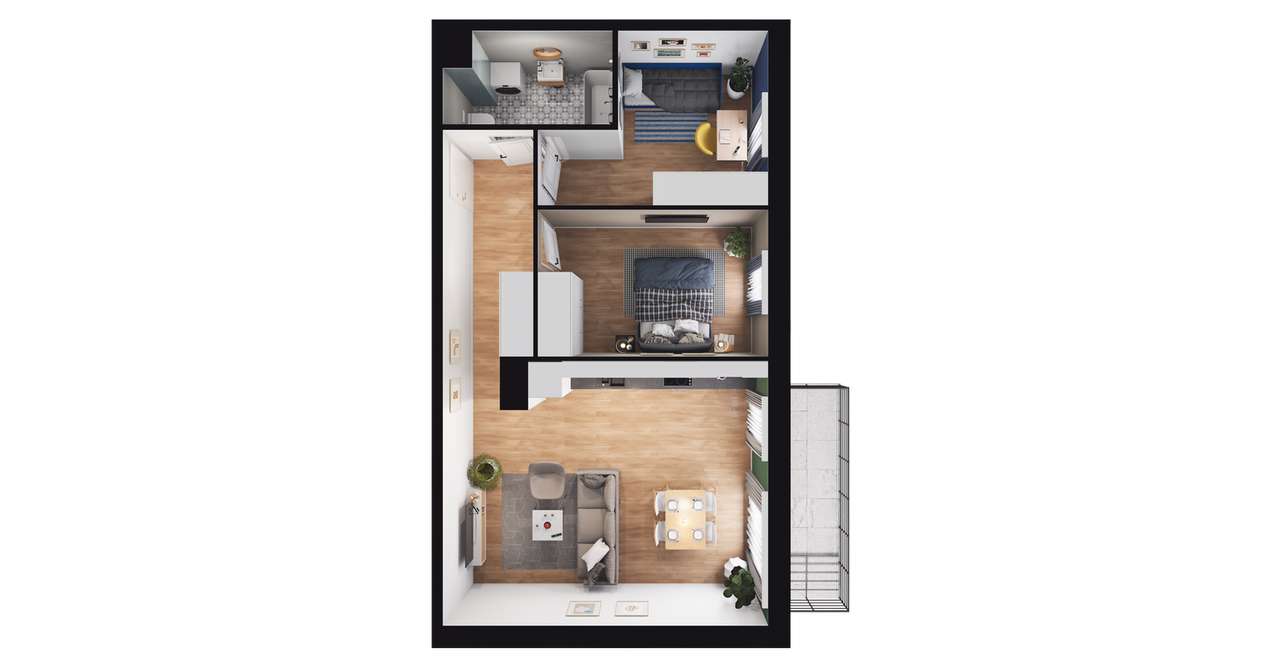 Osiedle Moderno | mieszkanie 3-pok. | C_16 - Pełny obrazek: 3/9