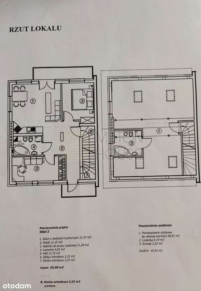 Marki ul Legionowa, mieszkanie dwupoziomowe 115,82-14