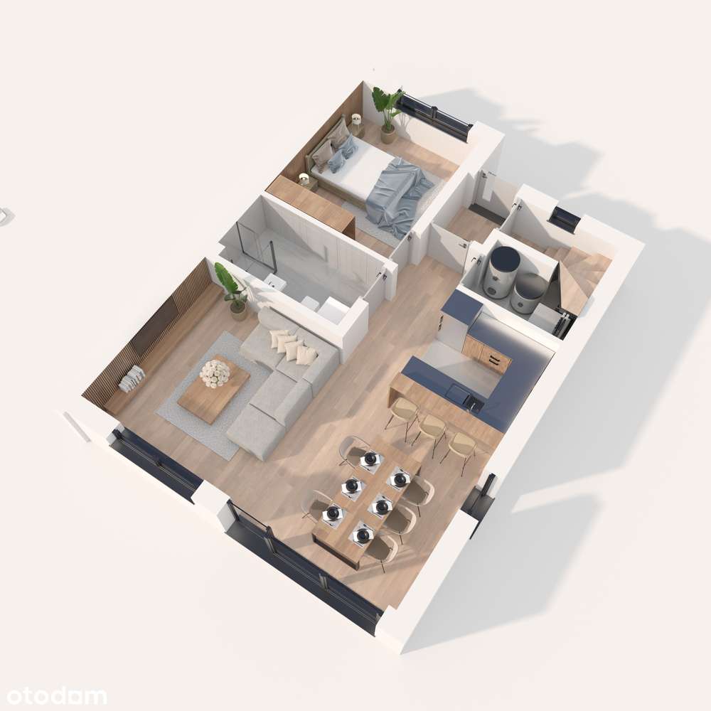 Gotowe mieszkanie z ogródkiem i garażem-14