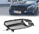 GRELHA FRONTAL PARA MERCEDES CLASE A W176 15-18 LOOK AMG PRETO BRILHANTE - 1