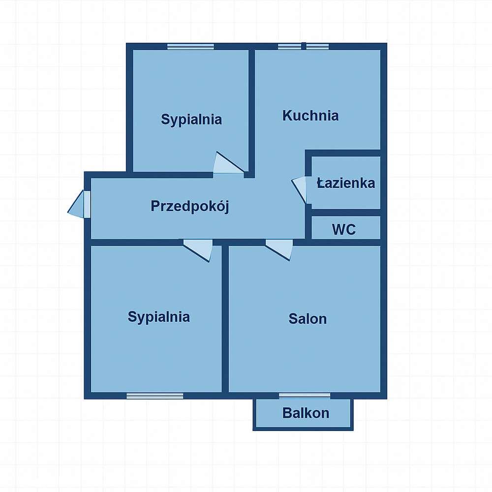 Przestronne 3-pokojowe mieszkanie z balkonem-16