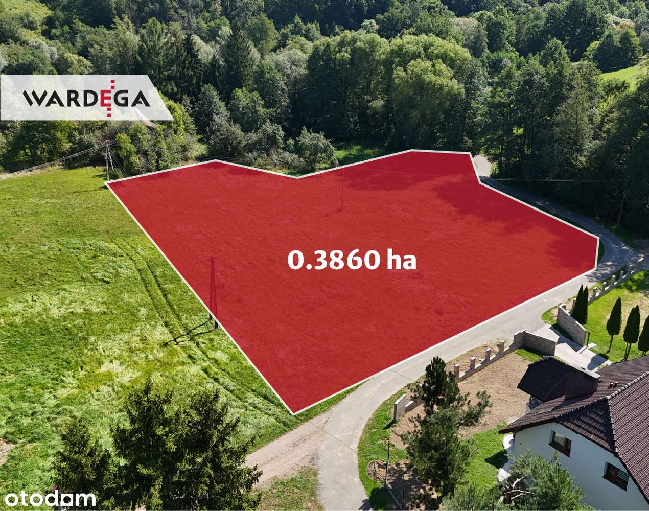 Działka budowlana 38.60 a – Koźmice Wielkie - Pełny obrazek: 5/5