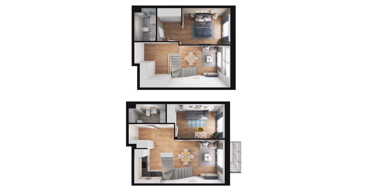 2-pokojowe mieszkanie 61m2 + balkon - Pełny obrazek: 2/8