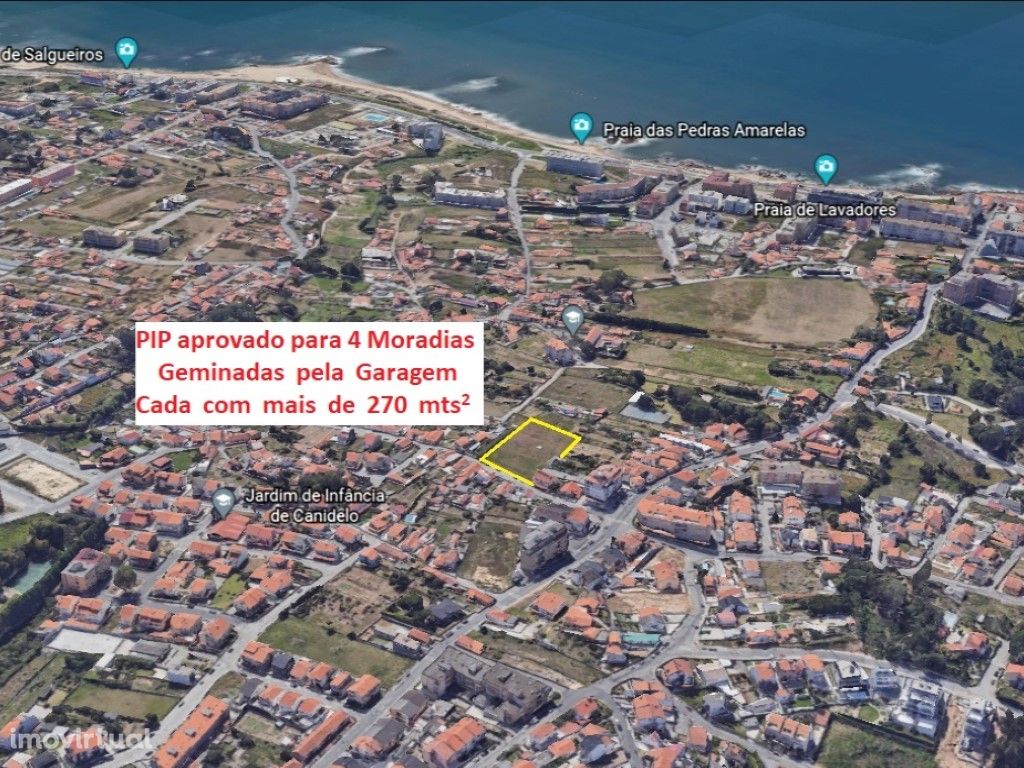 Terreno com 3660m2, em Canidelo, Vila Nova de Gaia.