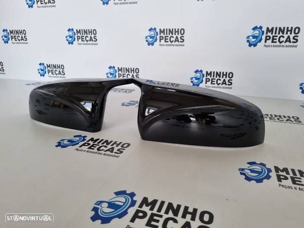 Capas de espelho BMW X5 (E70) X6 (E71) Preto Brilho Look M - 5