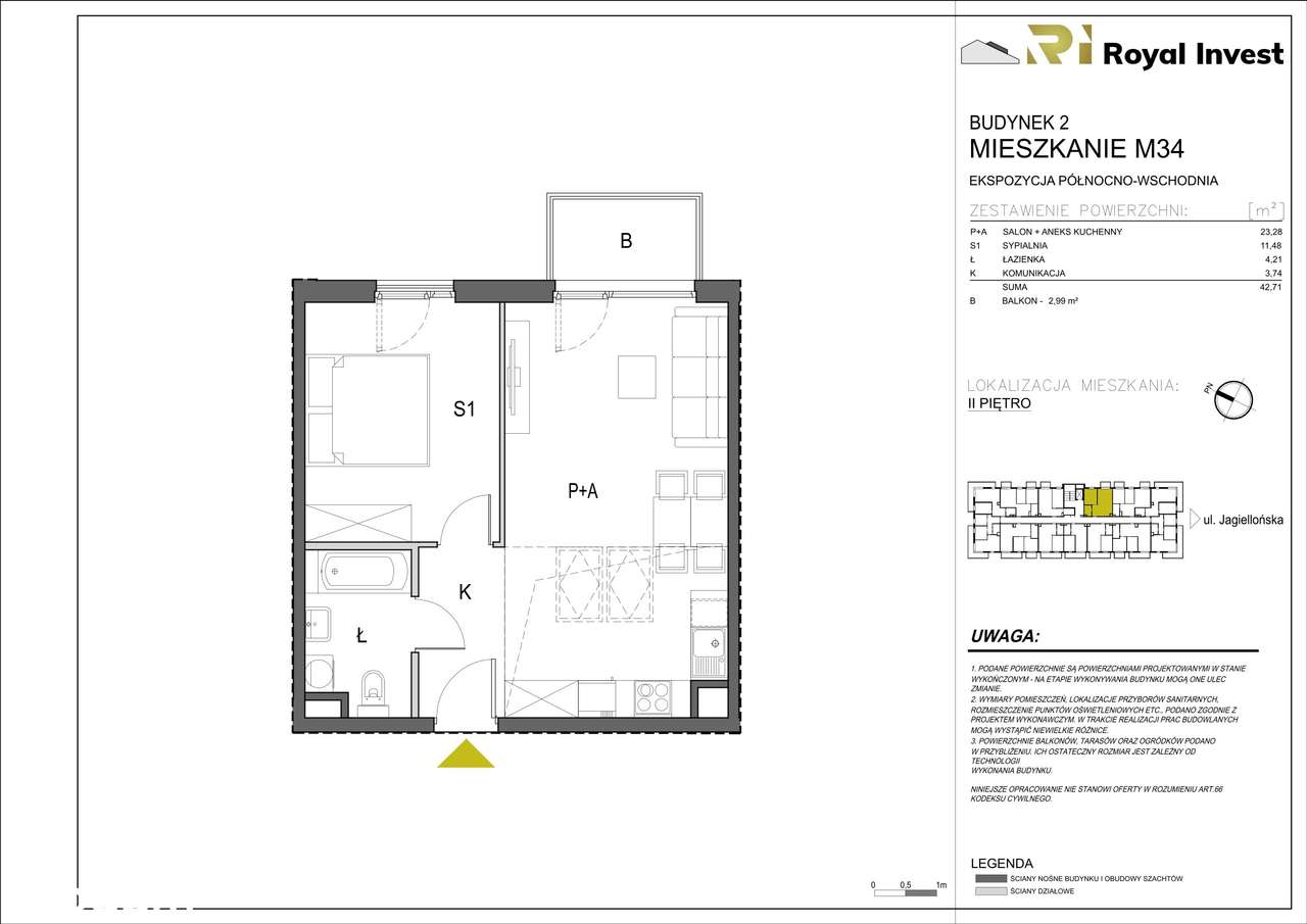 Jagiellońska Park | mieszkanie 2-pok. | B34 - Pełny obrazek: 3/8