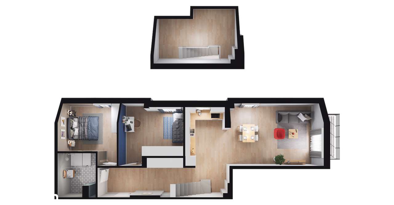 Ogrody centrum 2 | mieszkanie 3-pok. | B.3.30 - Pełny obrazek: 3/9