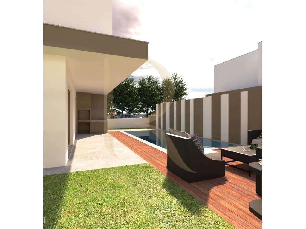 Moradia nova isolada T3 com piscina na Aroeira-7