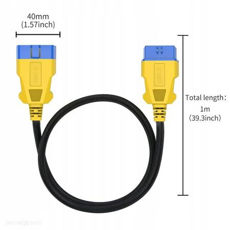 PRZEDŁUŻKA OBD 2 II PRZEDŁUŻACZ ADAPTER 100cm 1m - 8