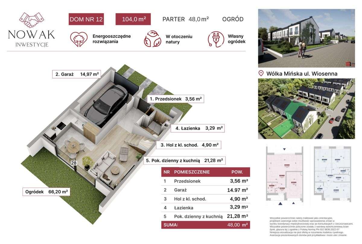 Wykończony pod klucz | Energooszczędny | Dom nr 12-18