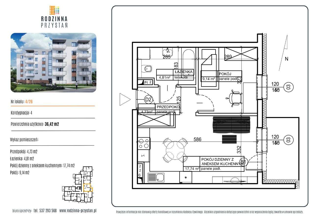 Dobre Miasto - 2 pokoje w nowym budynku z windą-4