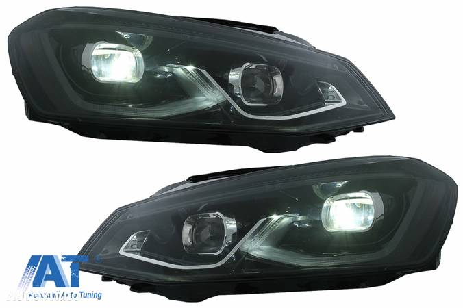 Faruri LED VW Golf 7 VII (2012-2017) conversie Golf 8 Look - 4