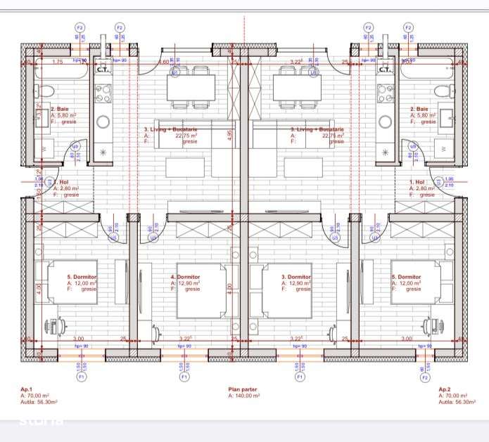 Jumatate duplex Sacalaz 90 000 euro la cheie - Imagine principală: 1/3