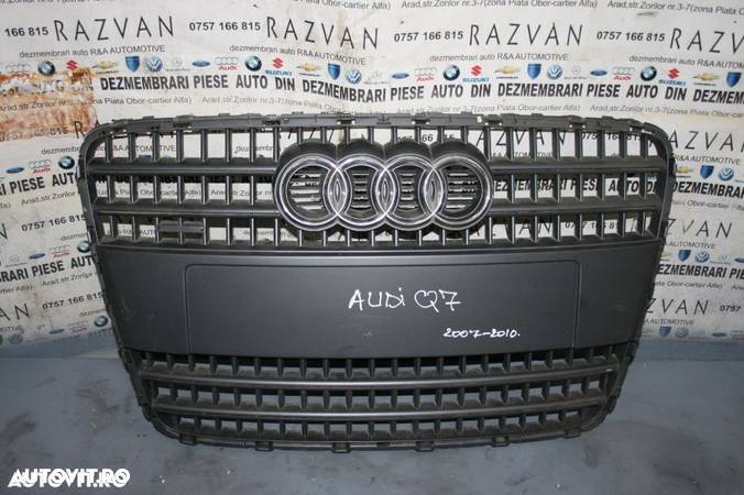 Grila Fata Grila Radiator Audi Q7 Originala Impecabila Fara Defecte - 2