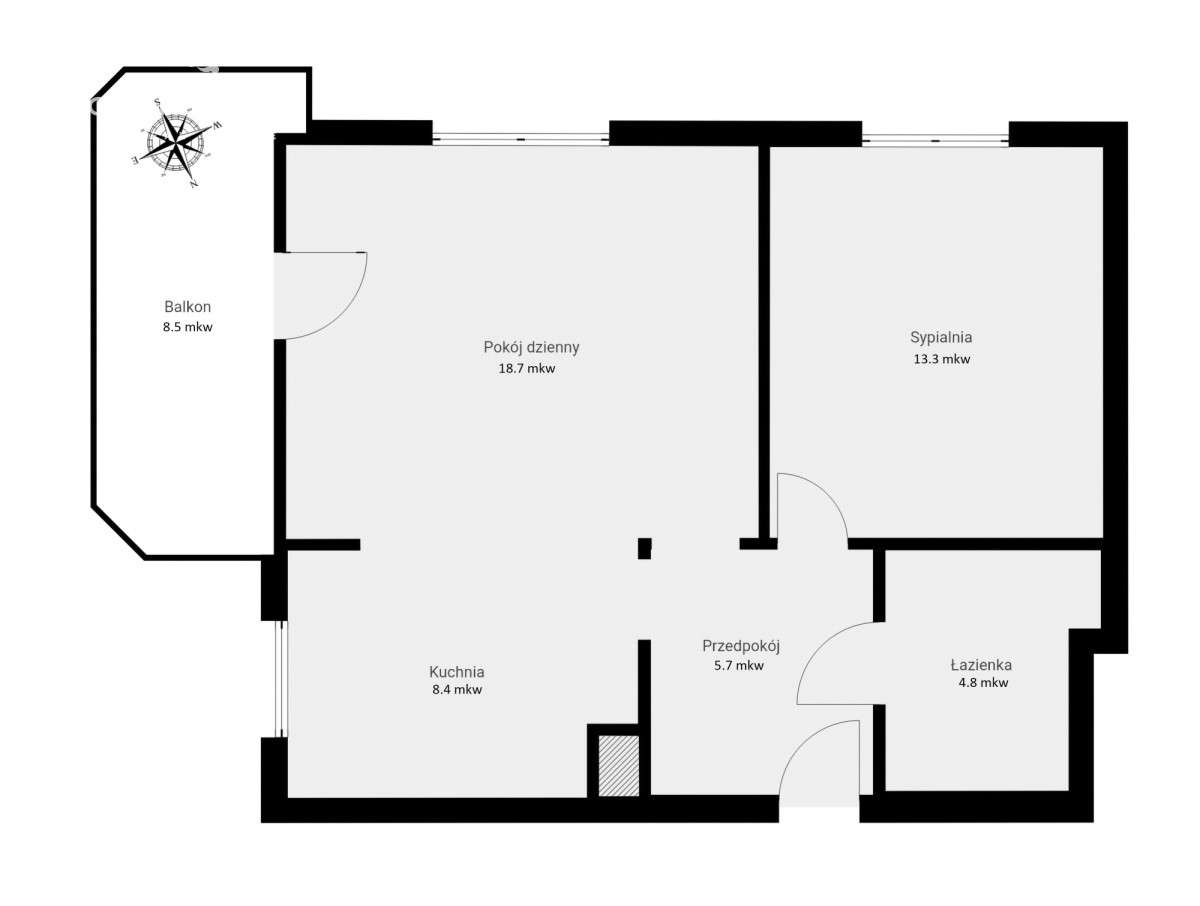 Słoneczne 2-pok. z balkonem i miejscem postojowym-14