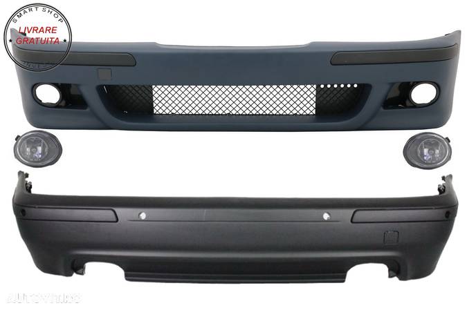 Pachet Exterior BMW Seria 5 E39 (1995-2003) cu Proiectoare Crom M5 Design- livrare gratuita - 1